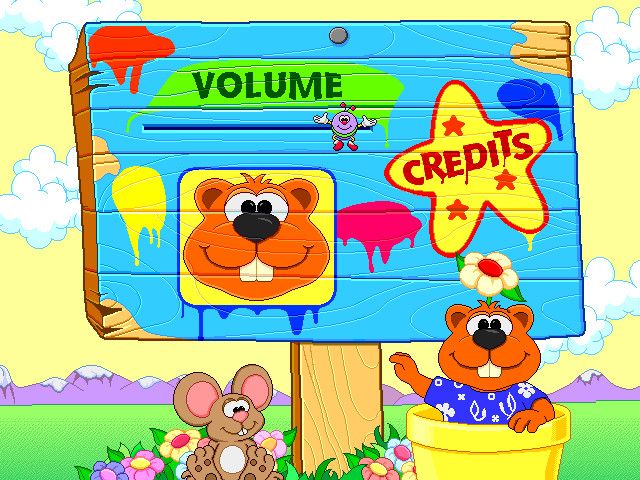 Fisher-Price Learning in Toyland (Windows) screenshot: Options and credits