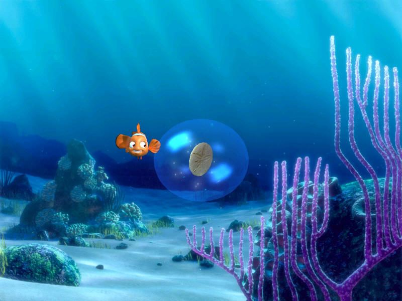 Disney•Pixar Finding Nemo: Nemo's Underwater World of Fun (Windows) screenshot: Receiving a well-earned award.