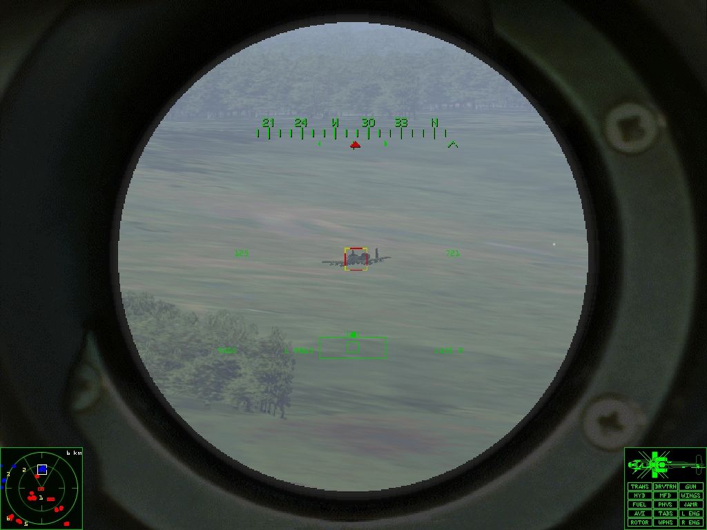 Gunship! (Windows) screenshot: A-10 Thunderbolt in sight