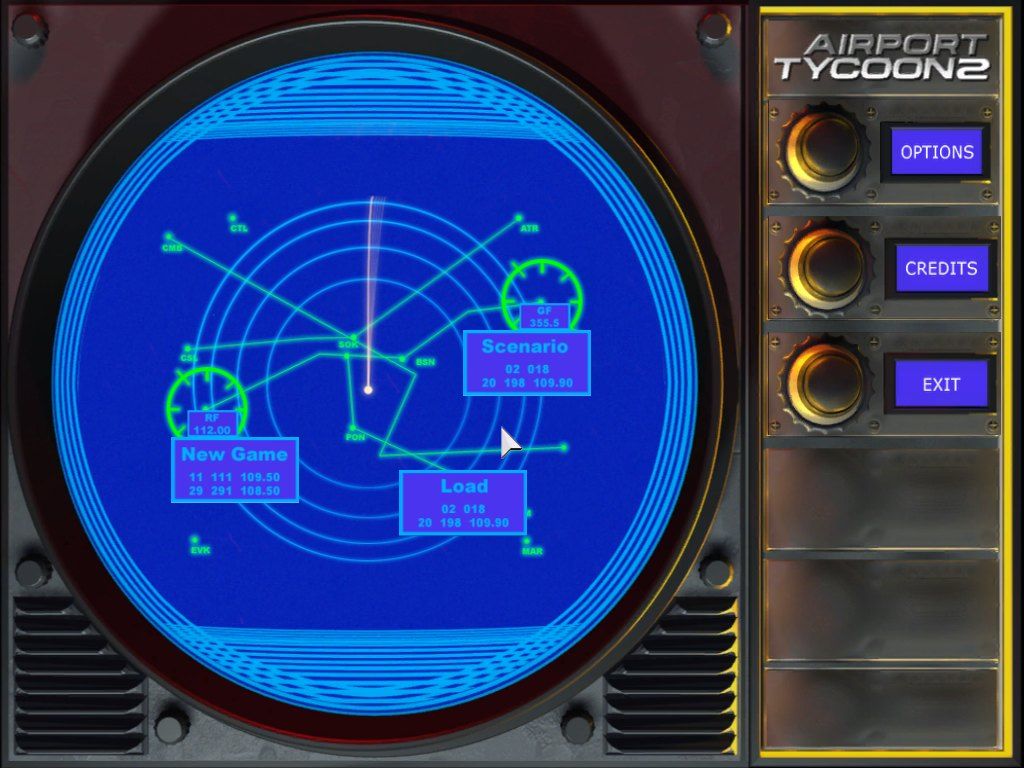 Airport Tycoon 2 (Windows) screenshot: Main menu