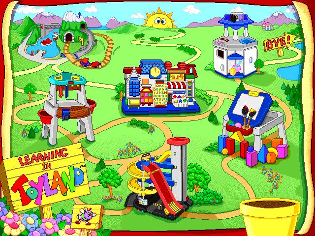 Fisher-Price Learning in Toyland (Windows) screenshot: The activity map