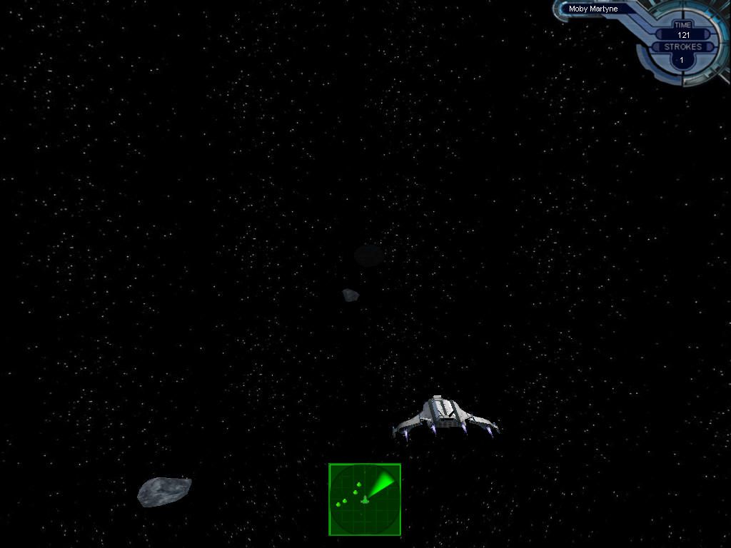 Golf Adventure Galaxy (Windows) screenshot: Avoiding asteroids.