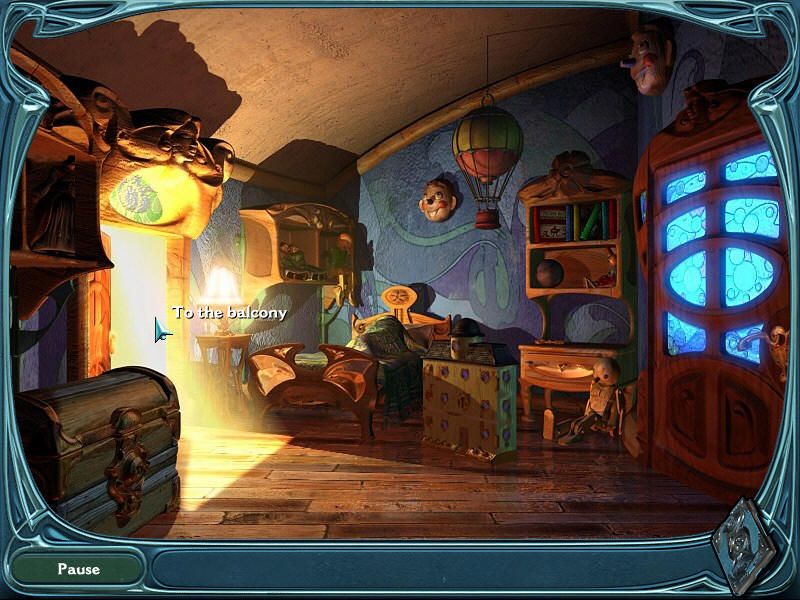 Dream Chronicles (Windows) screenshot: The door to the balcony is open