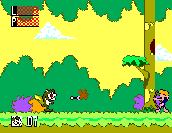 Taz-Mania (SEGA Master System) screenshot: Stage 2 - Jungle - Boss