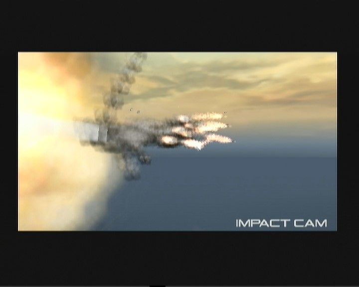 Heatseeker (PlayStation 2) screenshot: Impact Cam. Shows your hit.