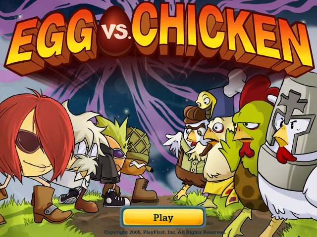 Egg vs. Chicken (Windows) screenshot: Title screen
