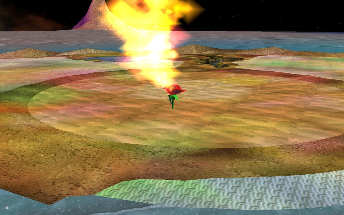 MusicVR Episode 1: Tr3s Lunas (Windows) screenshot: A flaming rose returns me back to the land.