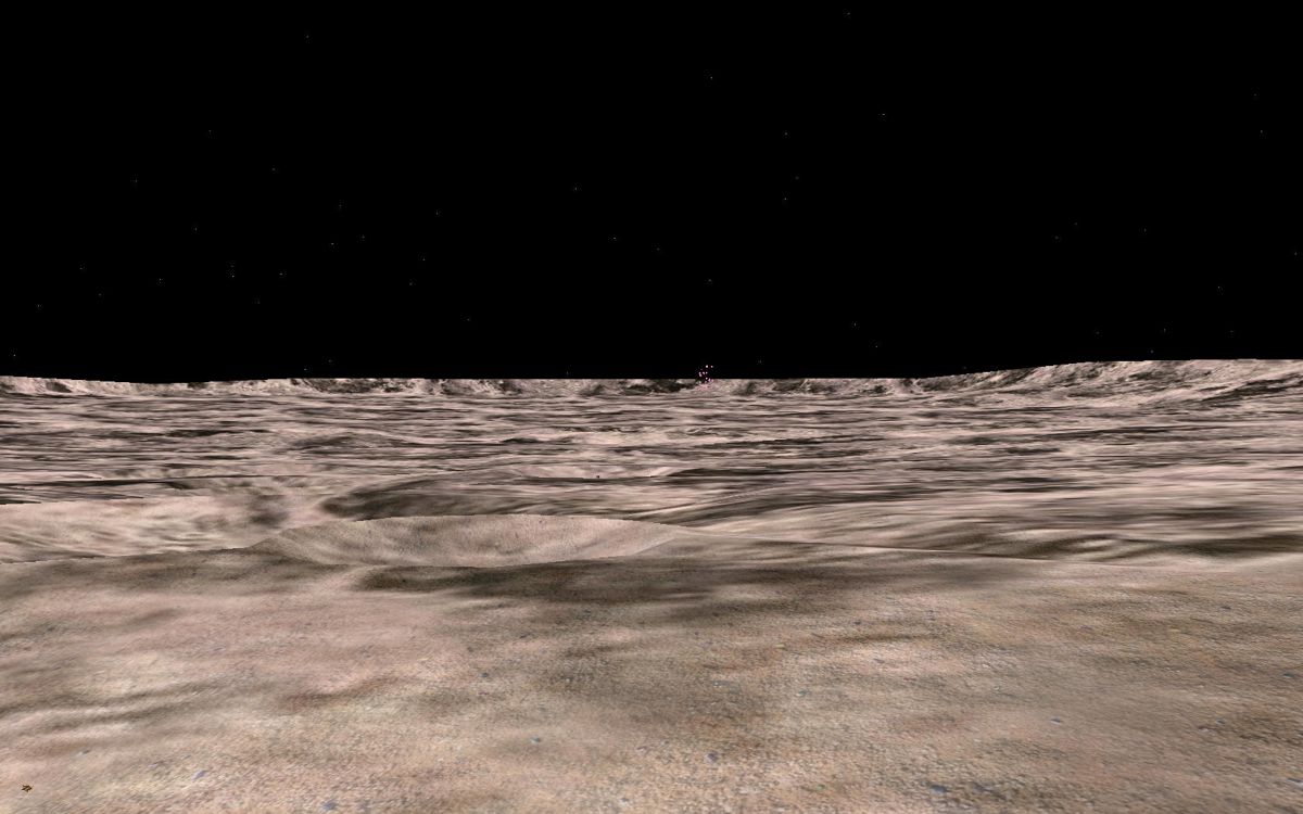 MusicVR Episode 1: Tr3s Lunas (Windows) screenshot: This is a barren surface of the moon
