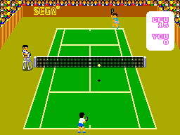 Super Tennis (SEGA Master System) screenshot: Play