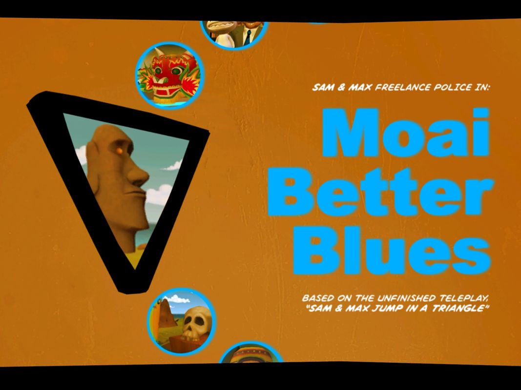 Sam & Max: Season Two - Moai Better Blues (Windows) screenshot: The title screen.