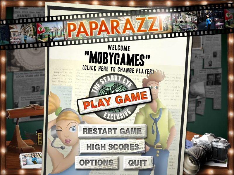 Paparazzi (Windows) screenshot: Start menu
