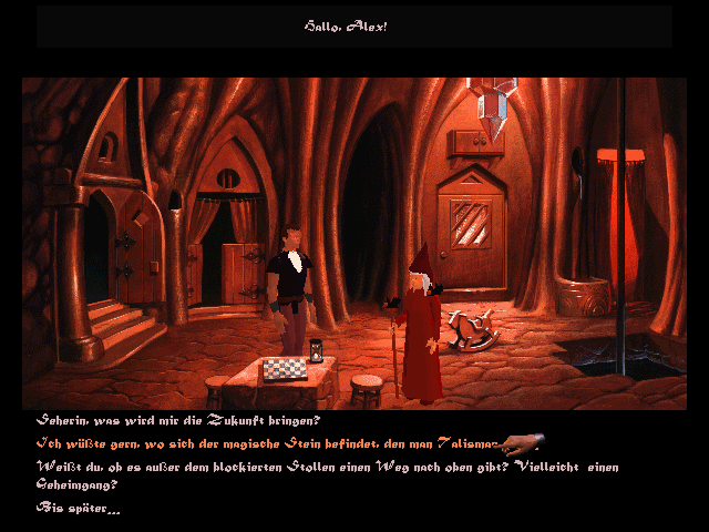 Talisman (DOS) screenshot: Dialog options