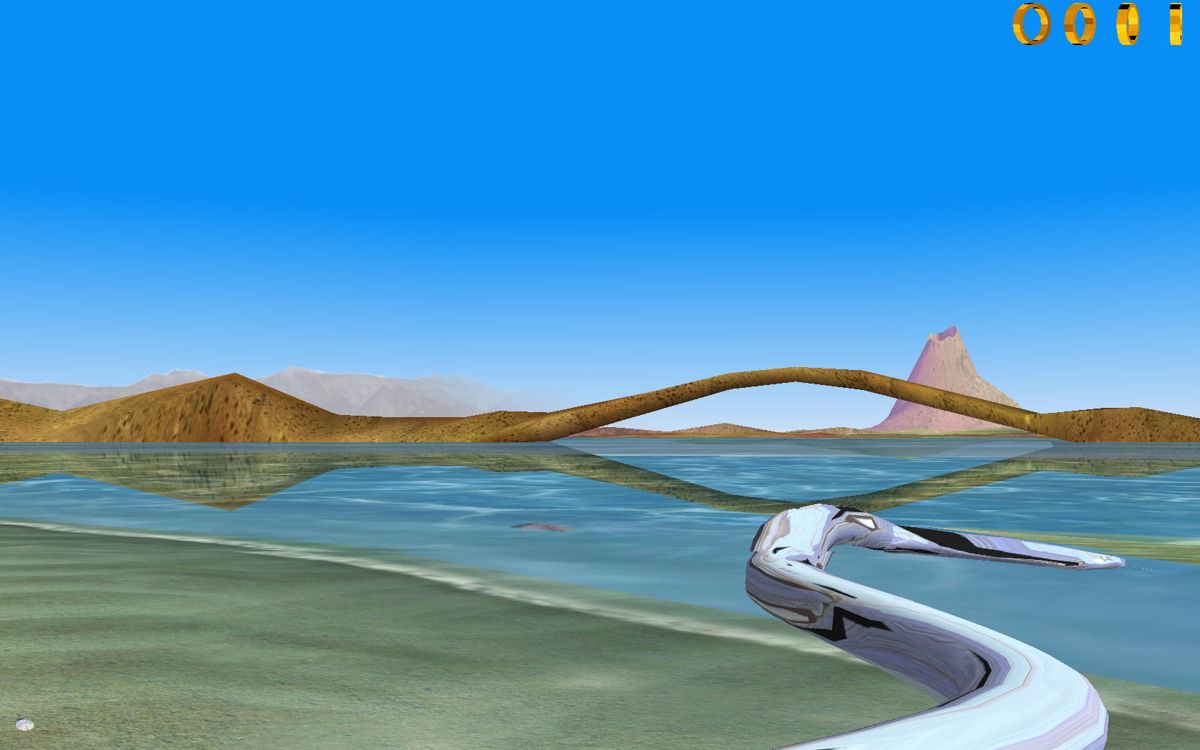MusicVR Episode 1: Tr3s Lunas (Windows) screenshot: Following a white snake into the depths of the sea.