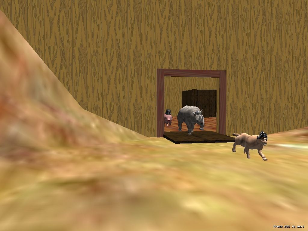 The Zoo Race (Windows) screenshot: The creatures come out of the Ark.