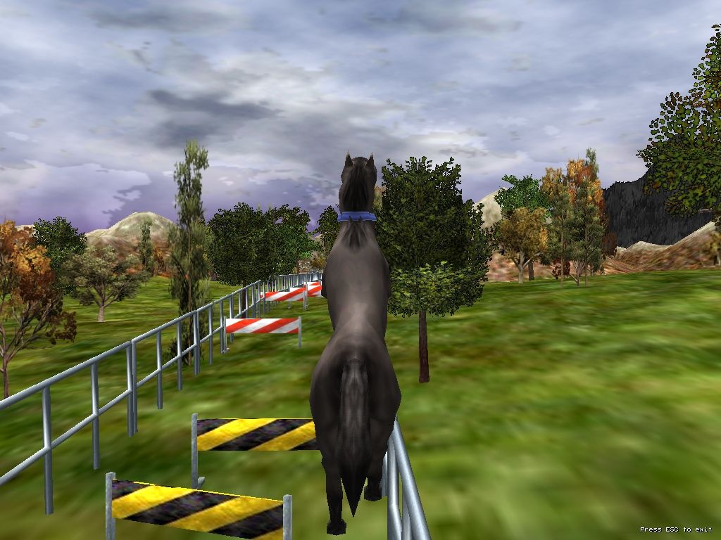 The Zoo Race (Windows) screenshot: Jumping over some obstacles.
