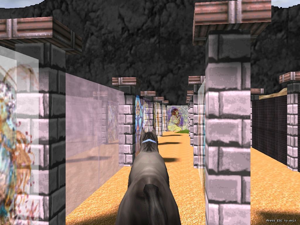 The Zoo Race (Windows) screenshot: A glass maze.