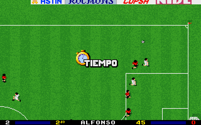 PC Fútbol (DOS) screenshot: End of the match