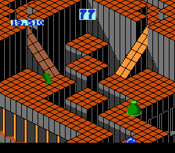 Marble Madness (NES) screenshot: Level 3 maze