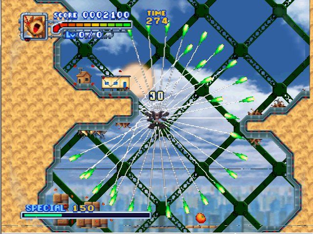 Bangai-O (Nintendo 64) screenshot: Action!