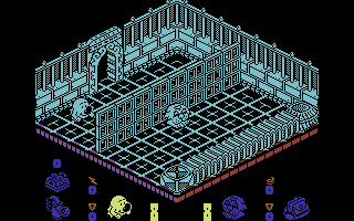 Head Over Heels (Commodore 64) screenshot: Exploring the rooms