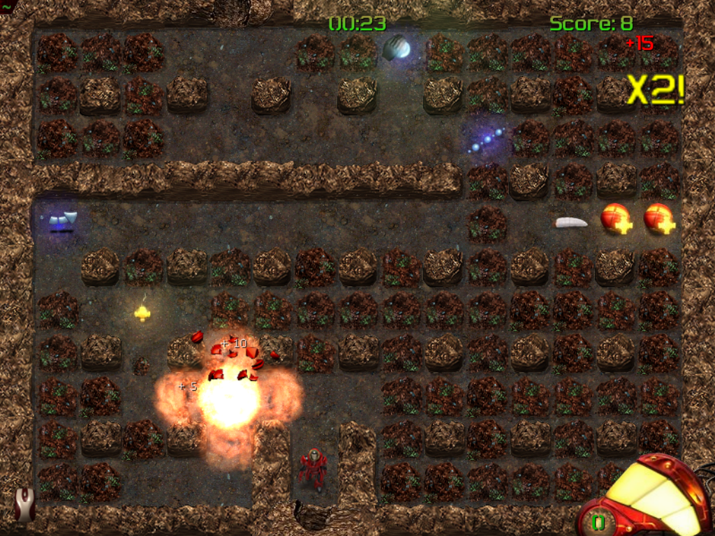 Mars Miner (Windows) screenshot: Training mode