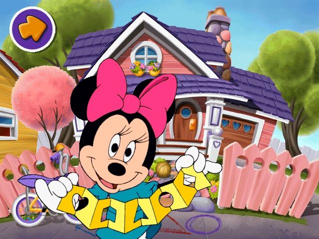 Disney's Mickey Mouse Toddler (Windows) screenshot: Minnie displays an enthusiasm for shapes