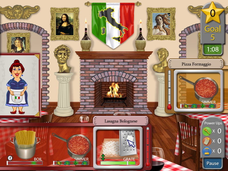 Hot Dish (Windows) screenshot: Pizza formaggio and lasagna bolognese