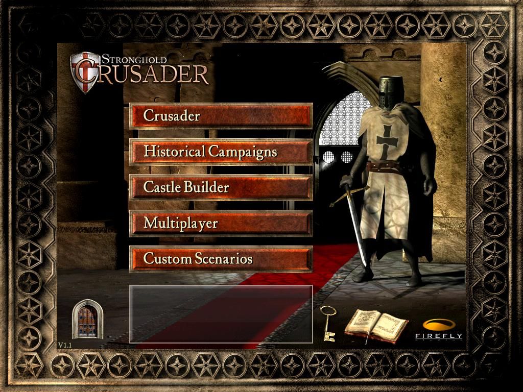 FireFly Studios' Stronghold Crusader (Windows) screenshot: Main menu