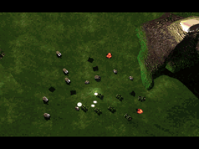 Liberation Day (Windows) screenshot: Intro, top-down view