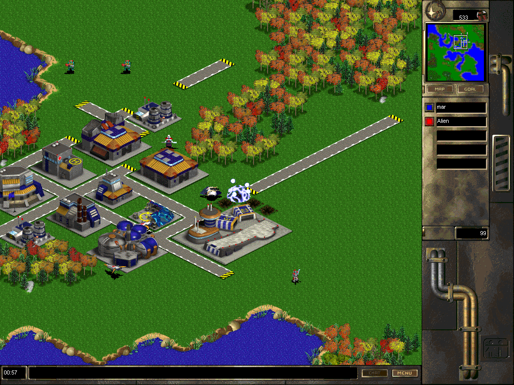 Fallen Haven: Liberation Day (Windows) screenshot: The enemy is attacking the player's base regularly.