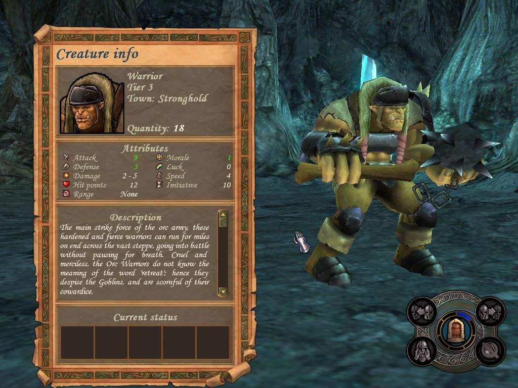 Heroes of Might and Magic V: Tribes of the East (Windows) screenshot: The Warrior. One of the new creatures in the game.