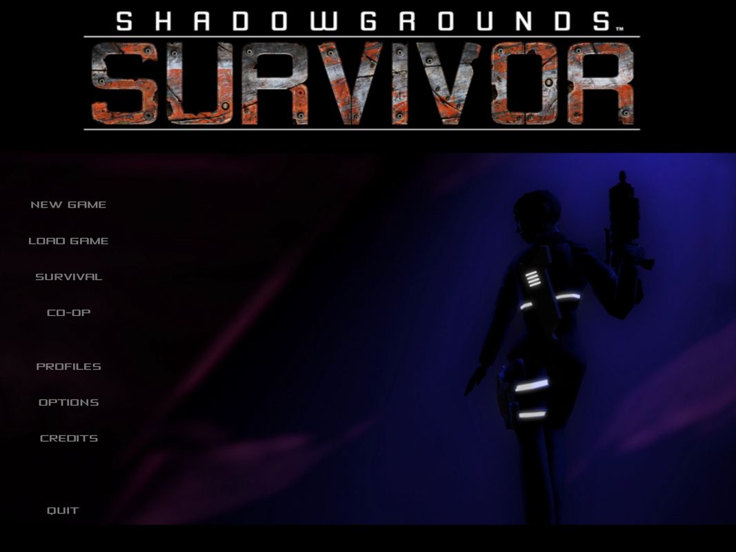 Shadowgrounds: Survivor (Windows) screenshot: Main Menu