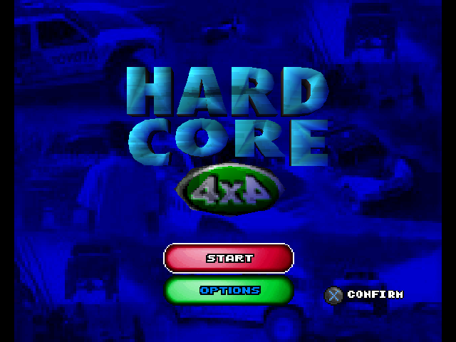 TNN Motor Sports Hardcore 4x4 (PlayStation) screenshot: Title screen