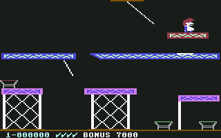 Sammy Lightfoot (Commodore 64) screenshot: Sammy does the victory dance