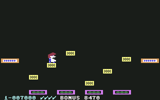 Sammy Lightfoot (Commodore 64) screenshot: Sammy on a platform