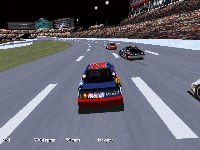 NASCAR Racing 2 (DOS) screenshot: Those guys are fast!