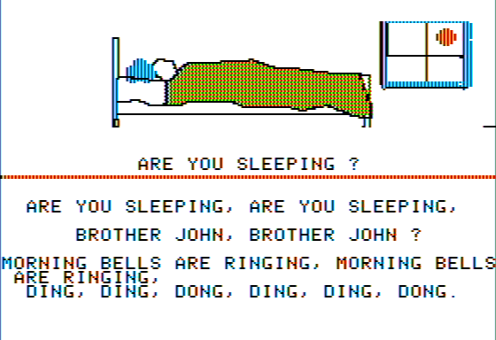 Rhymes & Riddles (Apple II) screenshot: Brother John