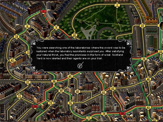 Scotland Yard (Windows) screenshot: Game mode 2