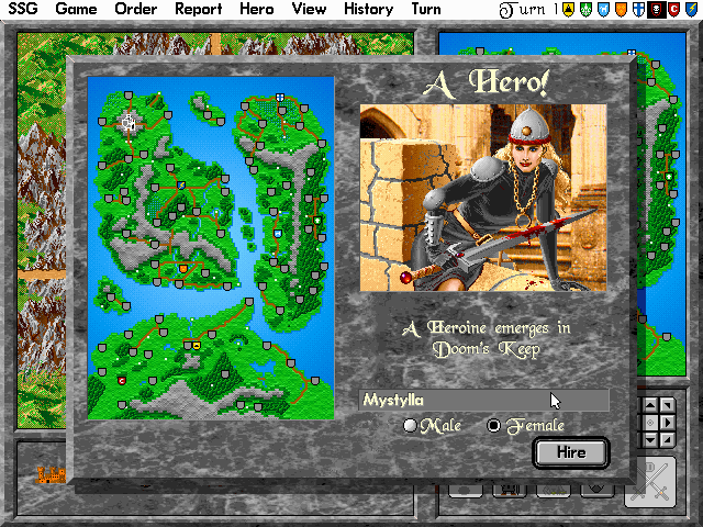 Warlords II Deluxe (DOS) screenshot: What a way to get things started!