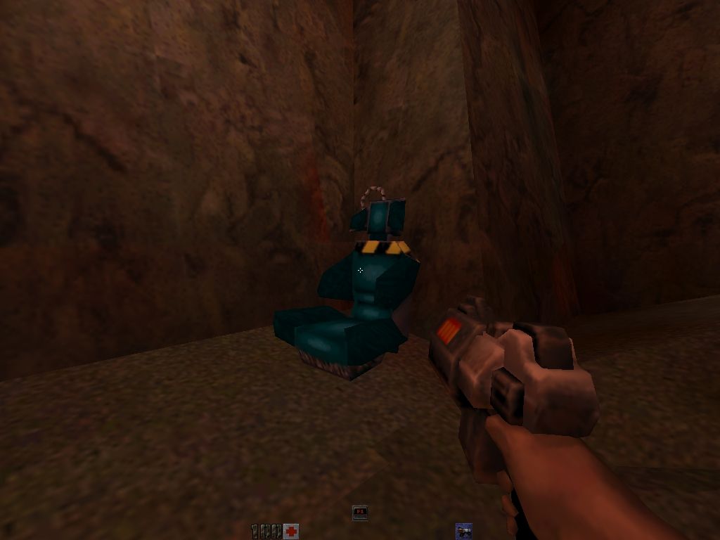 Zaero for Quake II (Windows) screenshot: My ship was shot down, that ejection seat saved my life.