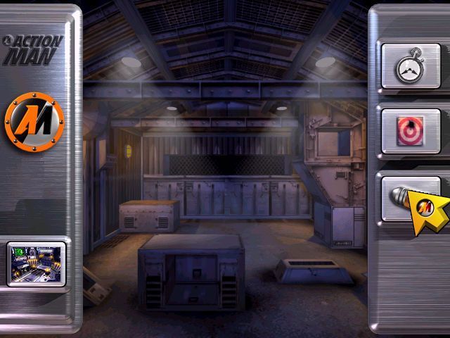 Action Man: Jungle Storm (Windows) screenshot: Another option from the main menu is the shooting range. There are three options, a timed event, a limited ammo event and a high score event