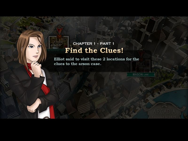 Cate West: The Vanishing Files (Windows) screenshot: Cate has to find the clues in two locations.