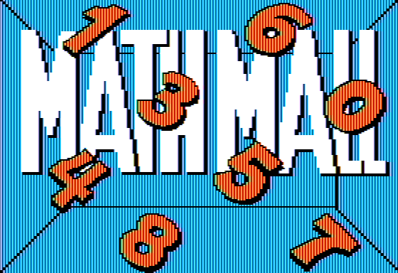 Microzine #23 (Apple II) screenshot: Math Mall - Title Screen