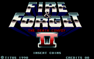 Fire & Forget II (DOS) screenshot: Title screen (VGA).