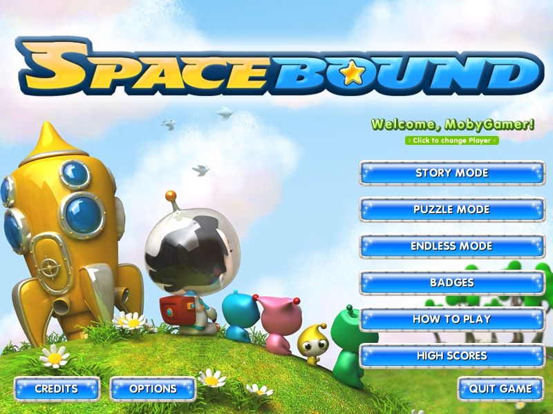 Spacebound (Windows) screenshot: Title screen