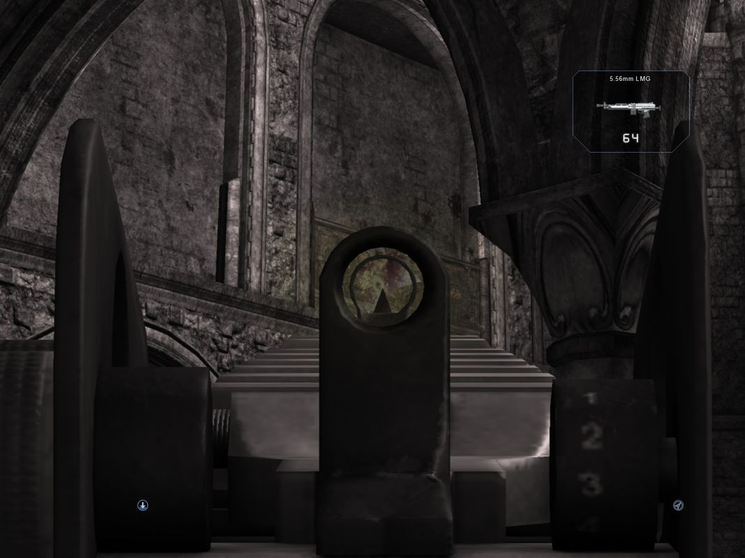 Conflict: Denied Ops (Windows) screenshot: Lang uses his machine gun as a sniper rifle.