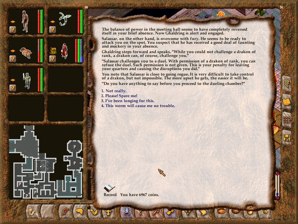 Geneforge 4: Rebellion (Windows) screenshot: The player can often defeat his opponents without direct confrontation, for instance, by using environment, being persuasive, attracting unexpected allies.