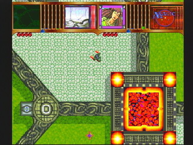 Magic: The Gathering - Battlemage (PlayStation) screenshot: Battle in a fortress.
