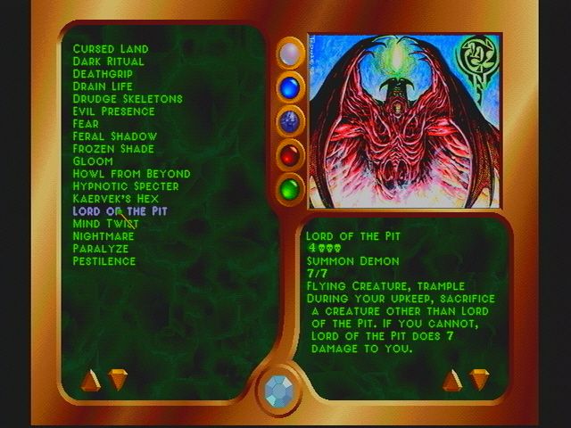 Magic: The Gathering - Battlemage (PlayStation) screenshot: ... and Mark Tedin.