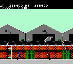 Rush'n Attack (NES) screenshot: Stage 4